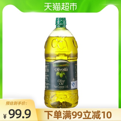 欧丽薇兰 橄榄油1.6L/桶食用油 冷榨工艺桶装家用炒菜植物油 爆款